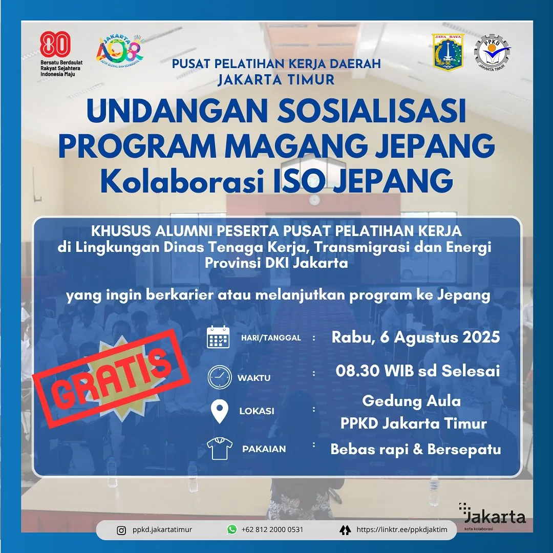 UNDANGAN SOSIALISASI PROGRAM MAGANG JEPANG – PPKD PROVINSI PAPUA PEGUNUNGAN